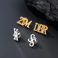 Broche de Nombre Personalizado de Acero Inoxidable, Pin de Solapa con Letras Personalizadas para Mujer
