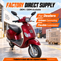 Scooter électrique 60V 1000W pour adultes, mobilité urbaine, vitesse maximale de 55 km/h, autonomie de 60-70 km, cyclomoteur électrique rouge