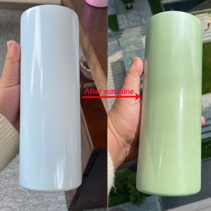 Gobelets populaires de 20 oz à paillettes, changeant de couleur aux UV au soleil, vierges pour sublimation, pour transfert par sublimation blanche - Product Image 4