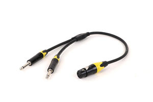 Pabrik grosir 50cm- 30m <span class=keywords><strong>3</strong></span> Pin kabel Xlr 1 laki-laki ke <span class=keywords><strong>2</strong></span> perempuan Xlr mikrofon Aux adaptor untuk Audio - Product Image 2