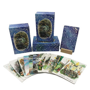 Premium kalite özel kendi iki taraflı tasarım manyetik kutusu baskı kitap ile 78 Tarot kartları parlayan - Product Image 2