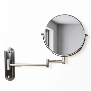 Norhs Hotel Design moderne Double Flip Chrome Salle de bain Miroirs de rasage Mini maquillage Miroir grossissant - Product Image 3