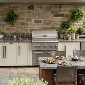 <span class=keywords><strong>Cuisine</strong></span> extérieure ODM SS316 pour cour, résistante à l'humidité, durable et robuste, îlot de <span class=keywords><strong>cuisine</strong></span> de jardin avec mini-réfrigérateur en verre - Product Image 2