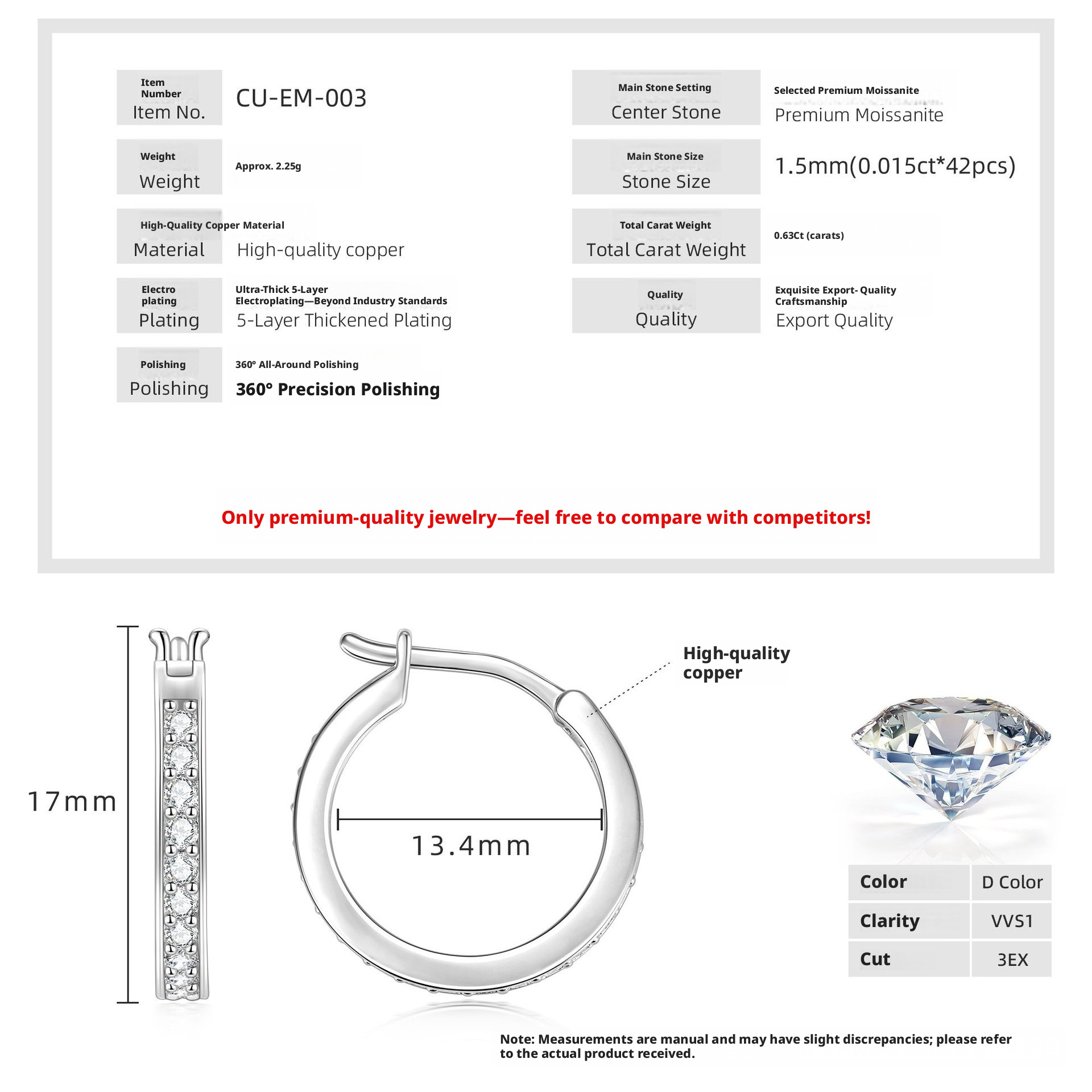 Japan and South Korea ear clip[KWhite]
