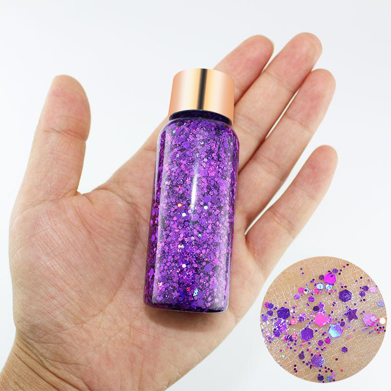 Оптовая продажа 9 видов цветов Блестящий глянцевый блестками блестящие тени для век с блестками гель для тела Уход за кожей лица волосы с кератиновыми пластинами с блестками Глаза