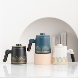 Taza de Cerámica Estilo Chino con Tapa y Filtro para Té, Ideal para Regalo Empresarial, Hogar u Oficina, Venta al Por Mayor - Product Image 1