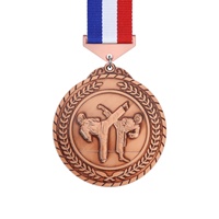 Medallas de Kickboxing de Aleación de Zinc Fundidas a Presión de Alta Calidad con Cintas para Eventos Deportivos
