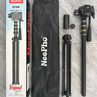 NeePho NP-2688 Tripod Kamera Portabel & Tongsis 2-in-1, Penyangga Siaran Langsung yang Dapat Diperpanjang untuk Smartphone, DSLR