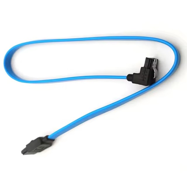 40CM SATA Data Cable 90 Degree Right Angle SATA 3.0 6Gbps Cable Black with Locking SATA Cable For HDD SSD CD DVD Drives