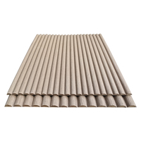 Revêtement en placage de bois, panneau ondulé en MDF 3D, panneau mural flexible en MDF, revêtement mural en bois rainuré flexible