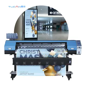 Printer Digital 1.6m 1.9m dx5 i3200 xp600 print kepala plotter format besar kanvas vinyl banner poster inkjet eco solvent printer