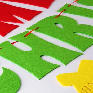 Bandera Plegable Ecológica de Fieltro para Festivales, Decoración de Pared para Navidad, Halloween y Año Nuevo Chino - Product Image 5