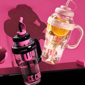 Vaso de Plástico con Tapa y Asa para Pajita, 1.3L, Ecológico, para Uso en Exteriores - Product Image 2