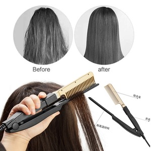 Hair Straightener Comb <b>Titanium</b> Alloy Wet Dry Use For Straightening Hair - Product Image 1