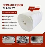 Échantillon gratuit de couverture en fibre céramique 1260C pour isolation réfractaire de four, épaisseur de 6 à 60 mm