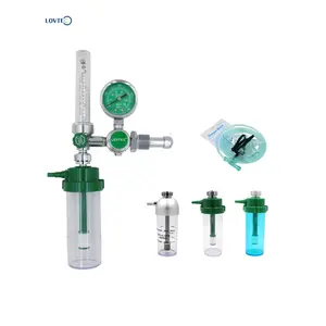 유량계 및 가습기 병이있는 의료 기기 의약 산소 조절기