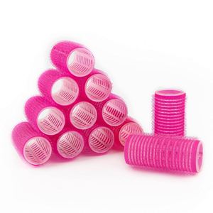 Factory Direct Sale Multiple Sizes Nylon <b>Plastic</b> Heatless Self Grip <b>Rod</b> Hair Rollers Set Custom Colors Cold Hair Curling Home - Product Image 1