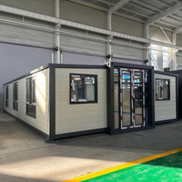 Maison conteneur préfabriquée extensible et détachable avec 2 chambres, construction rapide, maison modulaire d'usine