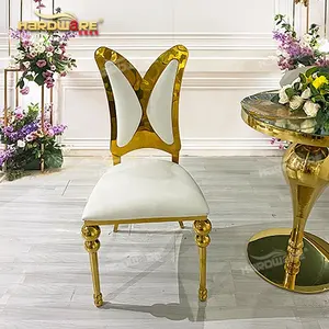 Металлические наборы мебели в форме бабочки из нержавеющей стали б/у банкетное свадебное кресло для мероприятий