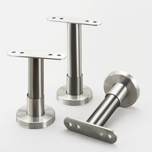 Supports en forme de T en acier inoxydable 304 pour cloisons de toilettes, finition brossée - Product Image 3
