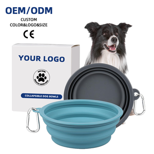 Mangkuk anjing hewan peliharaan silikon Travel kustom pabrik mangkuk anjing portabel lipat luar ruangan mangkuk anjing dapat dilipat - Product Image 1