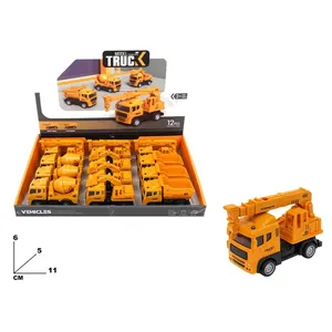 Plastic <b>Model</b> <b>Truck</b> Construction Vehicles 12-Piece Set 6x5x11cm CE Certified Friction Powered Italy Made for Kids Age 3+ - Product Image 1