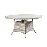 6 Stück Outdoor Dining Set Patio Rattan Stühle und Tisch Aluminium rahmen Möbel für Garten Hotel & Villa Verwendung