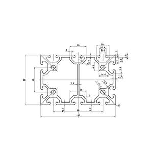 <span class=keywords><strong>80120</strong></span>アルミニウム押し出しVスロットアルミニウムプロファイルCNCリニアレール - Product Image 2