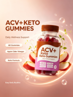 Gummies Keto ACV au vinaigre de cidre de pomme pour le contrôle du poids et un ventre plat, favorisant la production de cétones pour femmes