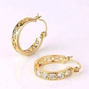 <b>Small</b> Y2K Hollow Huggie Earrings for Women Sparkling Hoop Ear Cuff Daily Fashion Jewelry - Product Image 3