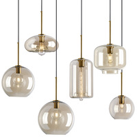 Suspension nordique moderne de luxe en aluminium à tête unique avec abat-jour en verre pour restaurants, cafés, bars, comptoirs et chevets