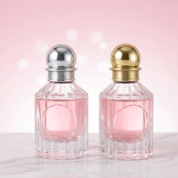 Vente en gros de flacons de parfum vides côtelés de 3,4 oz avec un élégant couvercle en or métallique