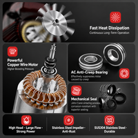 Pompe centrifuge multi-étages horizontale à usage intensif pour serres, à entraînement stable, composants en acier inoxydable à contact humide et joint mécanique, directement de l'usine