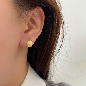S925 Sterling <b>Silver</b> <b>Stud</b> Earrings Water Drop Shape Matte Finish Everyday Wear Women's Fine Jewelry - Product Image 3