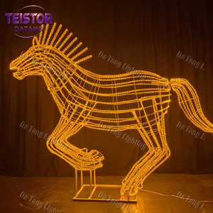 Décoration de Noël LED en forme de cheval 3D pour l'aménagement extérieur et les expositions de fêtes - Product Image 5
