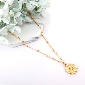 Collier Pendentif Étoile Rétro Européen Américain Plaqué Or Acier Inoxydable 45+5cm 16.4x19.8mm Bijou Géométrique Cadeau - Product Image 4