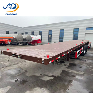 Semi-remorque porte-conteneurs <span class=keywords><strong>à</strong></span> plateau plat durable de 40 pieds <span class=keywords><strong>à</strong></span> <span class=keywords><strong>vendre</strong></span> avec porte-roues de secours pour le transport de conteneurs sur le marché africain - Product Image 2