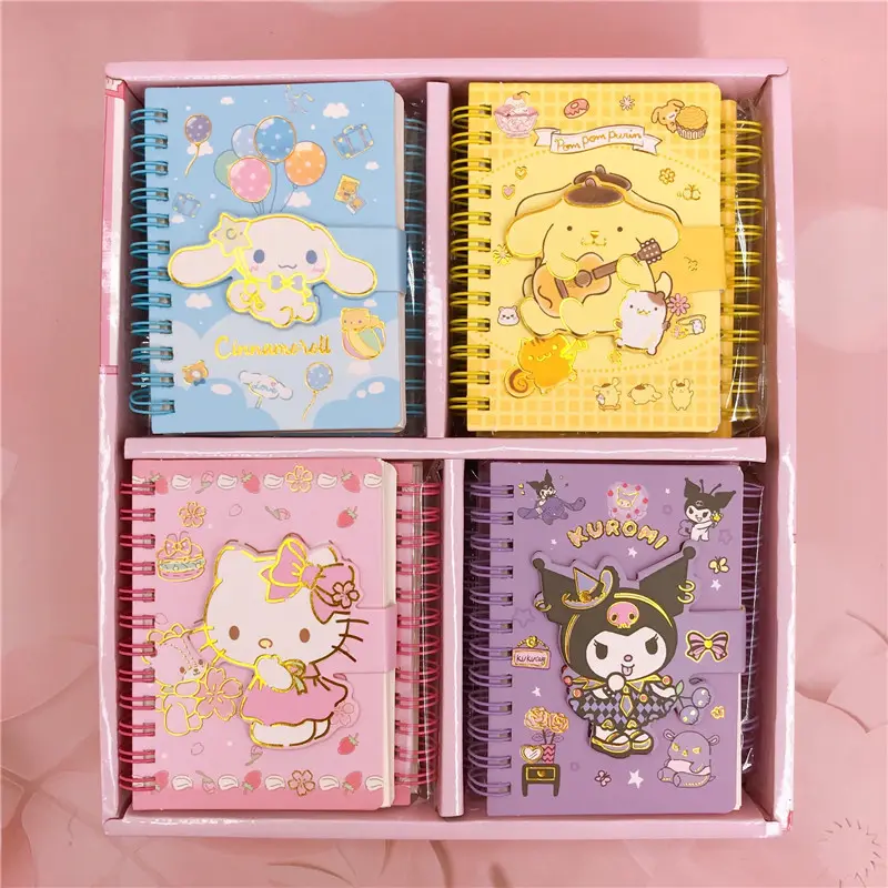 Phổ biến dễ thương phim hoạt hình cuộn cuốn sách mini MEMO Pad kuromi máy tính xách tay sinh thái thân thiện Kawaii Màu Hồng Xoắn Ốc notepad