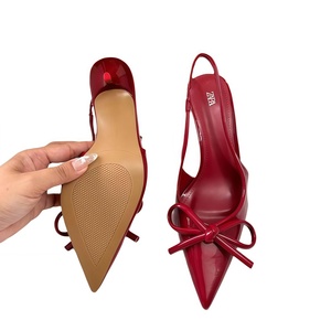 Luxury Designer Style Peep-Toe Pumps <strong>Women</strong> Stiletto Heels Low Vamp Pointed-Toe Strap-and-Buckle Design Spring/Autumn Elegant - Product Image 1