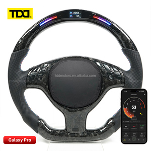 Volante de fibra de carbono TDD LED para BMW E46 M3 E53 X5X6 E70 E60 E71 E85 E86 E89 E90, volante de coche de fibra de carbono personalizado - Product Image 1