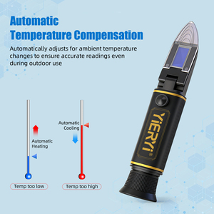 Refractómetro Portátil Yago con Resolución <span class=keywords><strong>de</strong></span> 0.2%, Compensación <span class=keywords><strong>de</strong></span> Temperatura ATC, Medición <span class=keywords><strong>de</strong></span> Concentración <span class=keywords><strong>de</strong></span> Azúcar en <span class=keywords><strong>Leche</strong></span> <span class=keywords><strong>de</strong></span> Soya <span class=keywords><strong>de</strong></span> 0-32% y 0-25% - Product Image 4