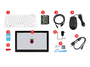 PI400-KIT-ORD-13.3INCH-US Raspberry Pi 400 Teclado Computadora con Accesorios de Terceros/ Con Pantalla de 13.3 Pulgadas K583 - Product Image 1
