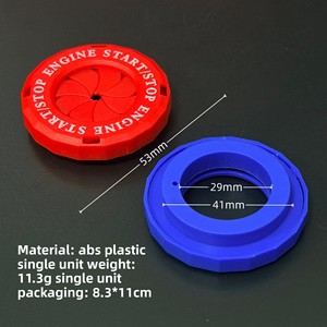 Motosiklet Elektrikli Araç Kapı Kilidi Tek Dokunuşla Çalıştırma Düğmesi Düğmesi Trim Evrensel Araba Aksesuarı Ateşleme Halkası Koruyucu Kapak - Product Image 2