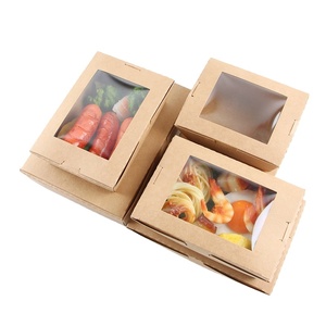 Boîte à gâteau en papier kraft blanc rigide, biodégradable, écologique, avec fenêtre, personnalisable avec logo, recyclable, finition mate, pour <span class=keywords><strong>sushi</strong></span>, haute qualité - Product Image 4