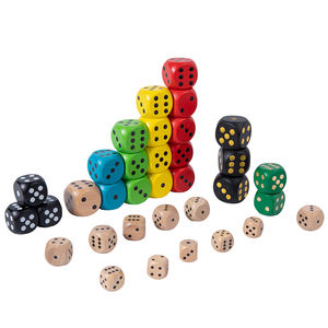 Personnalisé 16mm 25mm 30mm arrondi D6 dés en bois forme carrée pour TTRPG jeu de société fabricant de logo en ligne - Product Image 4