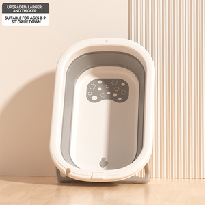 <span class=keywords><strong>Baignoire</strong></span> pliable 80*50*23cm <span class=keywords><strong>en</strong></span> bois et plastique TPE pour bébés de 0 à 1 an avec fonction bain et pot - Product Image 2