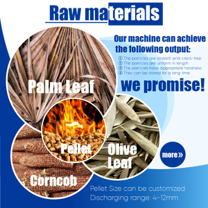 Machine à fabriquer des granulés de feuilles de palmier RICHI, coupe du bois, vente chaude, 1-2t/h, machine à granulés de feuilles de palmier biomasse - Product Image 2