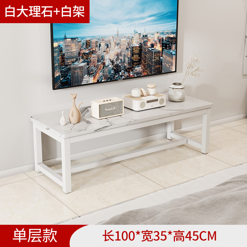 Marbre blanc monocouche discret de 100 mm + cadre blanc