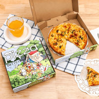 Boîtes à pizza et sushi personnalisées écologiques pour la livraison de la part des pizzerias et restaurants, en carton ondulé, 7-10 pouces, pour la vente en gros de produits alimentaires