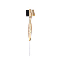 Nouvelle brosse à tête amovible en acier, peigne à sourcils, brosse pour nettoyer les cheveux cassés, brosse à double face pour le contrôle des bords